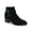 Black, variant on Womens Sela Suede Zipper Booties