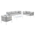 thumbnail image 2 of Modway Harmony 8-Piece  Sunbrella® Basket Weave Outdoor Patio Aluminum Seating Set in Taupe Gray, 2 of 10