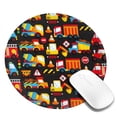 thumbnail image 2 of Disketp Construction Truck Small Mouse Pad 7.9x7.9 Inches,Washable Round Mousepad For Office Laptop Computer,Non-Slip Rubber Base Mouse Pads For Wireless Mouse, 2 of 8