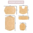 thumbnail image 6 of Home Weavers Waterford Collection 100% Cotton Non-Slip Bathroom Rug Set Machine Washable Bathroom Rug, Bath Rug, U Shaped Contour, Lid Cover, Toilet Tank Cover, Yellow Color 5 Piece Bath Rug set, 6 of 8