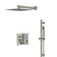 thumbnail image 2 of Logmey 10 inch Rainfall Shower Head and Handheld Shower Head with Sliding Bar,Brushed Nickel, 2 of 10