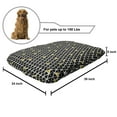 thumbnail image 2 of Geometric Pet Bed, Simplistic Rhombus Background with Diamond and Triangular Shapes, Chew Resistant Pad for Dogs and Cats Cushion with Removable Cover, 24" x 39", Black White and Yellow, by Ambesonne, 2 of 4