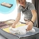 thumbnail image 5 of Bolsa de almacenamiento bajo la cama - Contenedor plegable de tela de gran capacidad para mantas y almohadas, 100L, 40"x20"x6", negro/gris, 5 of 8