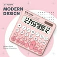 thumbnail image 7 of CATIGA Mechanical Switch Calculator with Dual Power, 12-Digit Aesthetic and Cute Desktop Calculator with Big Button, for Home, School and Office Use, SD-1299 (Blush Pink), 7 of 7