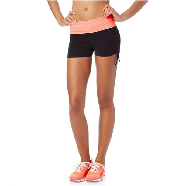 Aeropostale Womens LLD Ruched Knit Athletic Workout Shorts, Pink