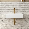 thumbnail image 3 of DeerValley DV-1WS0128 18" x 12" White Rectangular Ceramic Wall Mount Bathroom Sink with Faucet Hole, 3 of 12