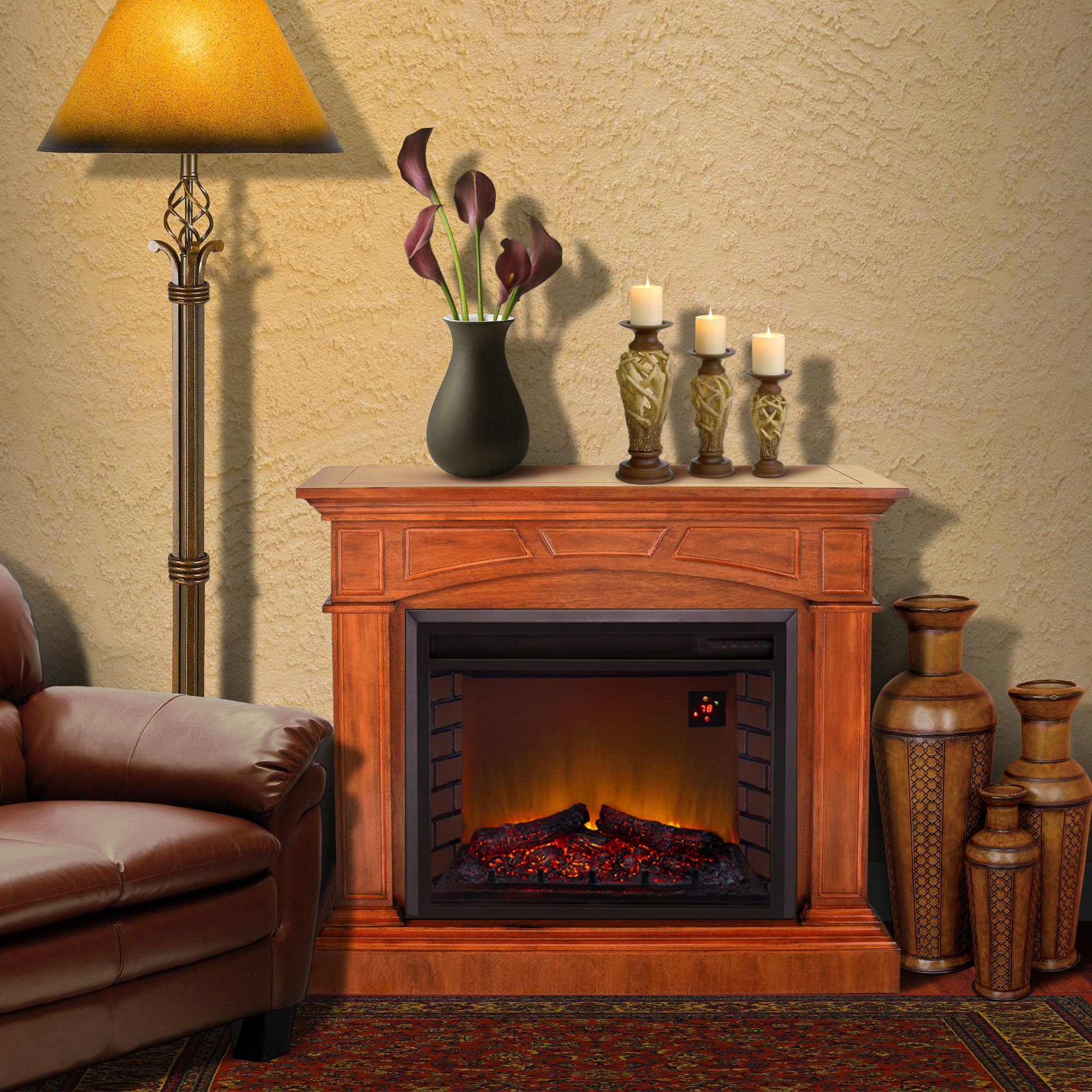 Duluth Full Size Electric Fireplace Remote Control, Heritage