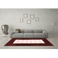 thumbnail image 3 of Ahgly Company Indoor Round Abstract Red Contemporary Area Rugs, 6' Round, 3 of 4
