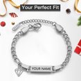thumbnail image 5 of PPgejGEK Stainless Steel Childrens Bracelet DIY Engraved 15+5cm/5.91+1.97in with Straight Pendant Gift Box for Christmas Birthday Customizable, 5 of 7