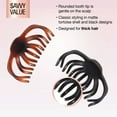 thumbnail image 6 of (3 pack) Scunci Recycled Large Claw Clips - Brown/Black - Thick Hair - 2-Count, 6 of 8