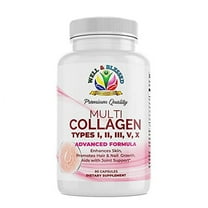 Multi Premium Collagen Pills with Vitamin C, E -Tighten Skin, Reduce Wrinkles, Strong Nails, Joints & Hair Growth- Hydrolyzed Collagen Peptides, Anti Aging Skin Care Supplements for Women -90 Capsules