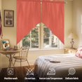 thumbnail image 5 of Swag Curtain Valances Coral Red Swag Valances for Kitchen Windows Gradient Gradual Color Short Topper Curtains Valance Tier Pair for Kitchen Bedroom Living Room Bathroom 28"x36", 5 of 8