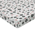 thumbnail image 2 of Ambesonne Bowling Fitted Sheet 2 Pcs Set, Scattered Game, King, Grey White Red, 2 of 3