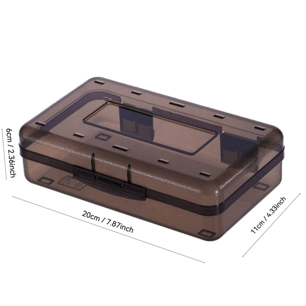 Estuche de plástico para lápices, estuche transparente de gran capacidad con tapa a presión, organizador apilable para bolígrafos, lápices, marcadores, crayones, caja de almacenamiento para artículos