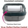 thumbnail image 5 of Pinnacle Insulated Leakproof Lunch Box 16 oz – Thermal Food Container for Kids & Adults, Gray Black, 5 of 7