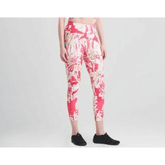 Josie Natori Solstice Printed 7/8 Leggings Pink Poppy XS