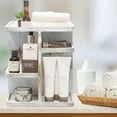 thumbnail image 6 of Sorbus 360° Cosmetic Organizer, Wood Multi-Function Storage Carousel for Makeup, Toiletries, and More, Grey Wood, 6 of 8