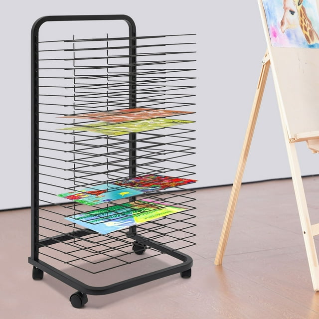 YIYIBYUS Wire Art Drying Rack Mobile Cart for Painting Craft Artwork
