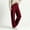 Wine, variant on Njagoc3 Pants for Women | High Waist Drawstring Wide Leg Trousers with Ribbed Detail | Relaxed Loose Fit for Fall Casual Daily Wear & Relaxed Activities，Army Green，S