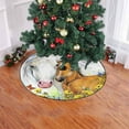 thumbnail image 2 of FMSHPON HorseFoalMeadow Flowers Xmas Christmas Tree Skirt Stand Mat for Holiday Party Decoration Indoor Outdoor 48 inches, 2 of 3