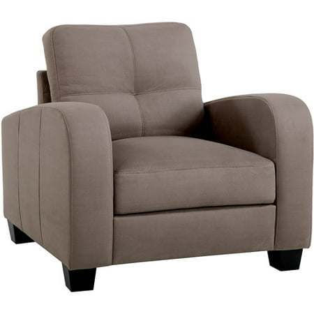 Dorel Home Elwood Padded Suede Chair, Taupe