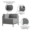 thumbnail image 4 of BizChair Hercules Imagination Series Contemporary Gray Leathersoft Left Corner Chair with Encasing Frame, 4 of 9
