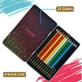 thumbnail image 5 of Pointer Premium Colored Pencils, 12 Count, Bright Colors, Pre-Sharpened, Storage Tin, 5 of 6