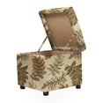 thumbnail image 3 of Jacob 18" Storage Cube Ottoman Tan Floral, 3 of 4