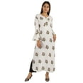 thumbnail image 3 of Moomaya Printed Kurta&nbsp;Kurti&nbsp;Bell&nbsp;Sleeve Designer Indian Long Tunic For Women, 3 of 6