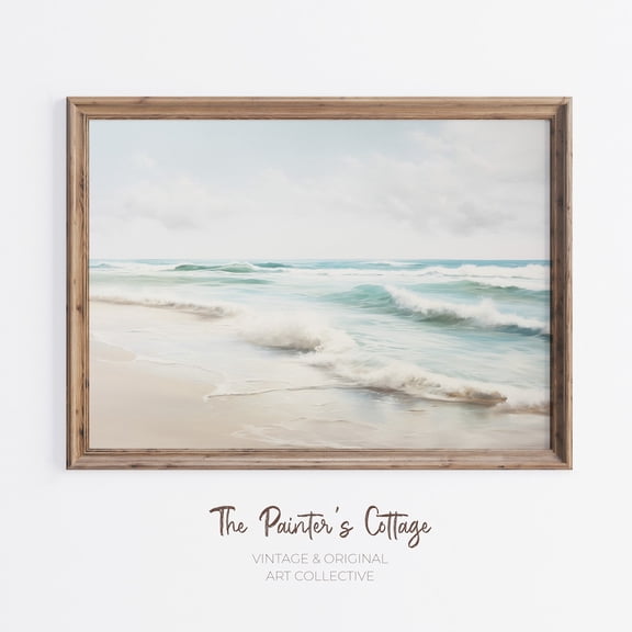 Ocean Waves, Beachy Wall Art, Coastal Ocean Art, Beach House Decor, Summer Beach Waves Print, Ocean Print Home Decor #2805, Unframed Poster Size 8x12