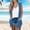 Blue, variant on Women Sleeveless Mid Length Duster Vest Open Front Soft Drape Knit Loose Fit Side Pockets Casual Daily Layering Cardigan Outerwear Beige L