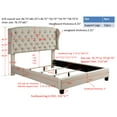 thumbnail image 4 of Gewnee King Size Upholstered Platform Bed Frame with Adjustable Wingback Headboard.Box Spring Required.Light Gray, 4 of 7