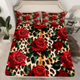 thumbnail image 2 of Manfei Cheetah Sheet Set Queen,Jungle Wildlife Bedding Sets Queen Size,Rimantic Floral Queen Sheet Sets,Breathable Room Decor,4-Piece, 2 of 7