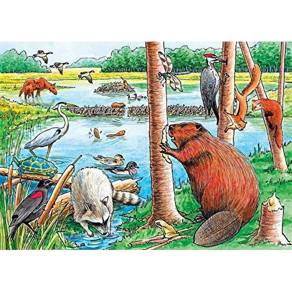 Cobble Hill The Beaver Pond 35 Piece Jigsaw Puzzle