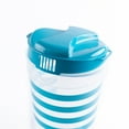 thumbnail image 3 of Mainstays Plastic 1 Gallon Pitcher with Green Color Lid – Teal Stripes, 3 of 5