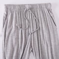 thumbnail image 6 of BWASD Womens Pajamas Set 2 Pack Summer Casual Loose Larg Modal Padded Short Sleeve Shorts Pjs Set with Pocket Breathable Home Wear Daily (Grey L), 6 of 7