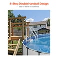 thumbnail image 2 of Swimming Pool Ladder 4 Step Double Handrails Non Slip Heavy Duty Steps 400 lbs Max Load Capacity for 48 to 54 Inch Inground Above Ground Pools Grey, 2 of 6