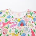 thumbnail image 6 of Bellafa 100% Cotton Cartoons Applique Jersey Dress For 2-7 Years Little Girls Summer Short Sleeve Dresses 7T Toddler Multicolor Dinosaur 2T, 6 of 7