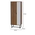 thumbnail image 5 of Jan 67 Inch Modern Storage Cabinet, Steel Legs, Wood Grains, Walnut Brown, 5 of 5