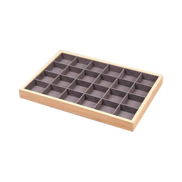 Vitrina de joyería Cajón Bandeja Soporte de almacenamiento de joyería de madera para , anillos, Estilo C Yuyangstore Bandeja de almacenamiento de joyas