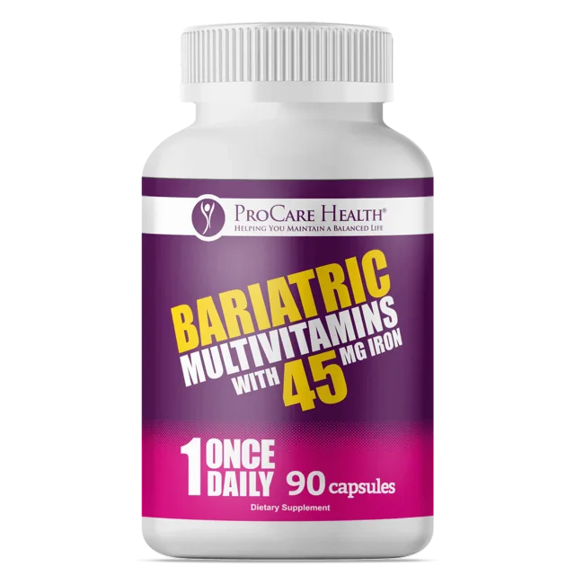 ProCare Health Multivitamin 45 mg Iron 90 Cápsulas Soporte Nutricional Bariátrico Diario