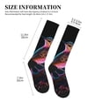 thumbnail image 2 of Lsque Glowing Leaf Bird Pattern Sport Compression Socks for Men & Women 15-20 mmHg Knee High Nurse Pregnant Running Medical and Travel Athletic, 2 of 6