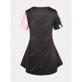 thumbnail image 3 of Camiseta con Estampado de Flores de Mariposa en Talla Extra Rosegal  Camisetas tallas grandes, 3 of 5