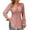 Pink, variant on Women's V Neck Drawstring Ruched Tops Puff Long Sleeve Ruffle Cuff Shirts Solid Color Casual Blouses Black XXL
