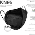 thumbnail image 2 of Best Trading 50 Cubrebocas Negros KN95, Mascarilla de Protección Certificada, Tapabocas Individual con 5 Capas de Protección contra Partículas, con Ajustador Nasal Oculto, Tecnología Ligera (Negro), 2 of 5