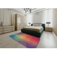 thumbnail image 5 of Ahgly Company Machine Washable Indoor Square Transitional Bright Maroon Red Area Rugs, 8' Square, 5 of 7