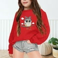 thumbnail image 2 of Byoo Sweatshirt for Girls Cartoon Owl Print Long Sleeve Pullover Top Fall Winter Clothes, 2 of 6