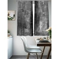 thumbnail image 4 of Grey Oil Painting Sheer Curtains for Living Room Bedroom Modern Abstract Graffiti Street Art Sheer Curtains 63 Inch Long 2 Panels Set Light Filtering Curtain Window Treatments Drapes for Dining Room, 4 of 6