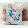 thumbnail image 3 of Amrita Sen Waterflower Indoor/Outdoor Pillow with Removable Cover in Pink Blue White18x18, 3 of 5