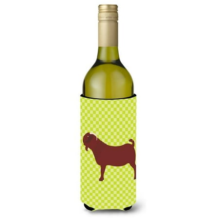 

Carolines Treasures BB7717LITERK Kalahari Red Goat Green Wine Bottle Beverge Insulator Hugger